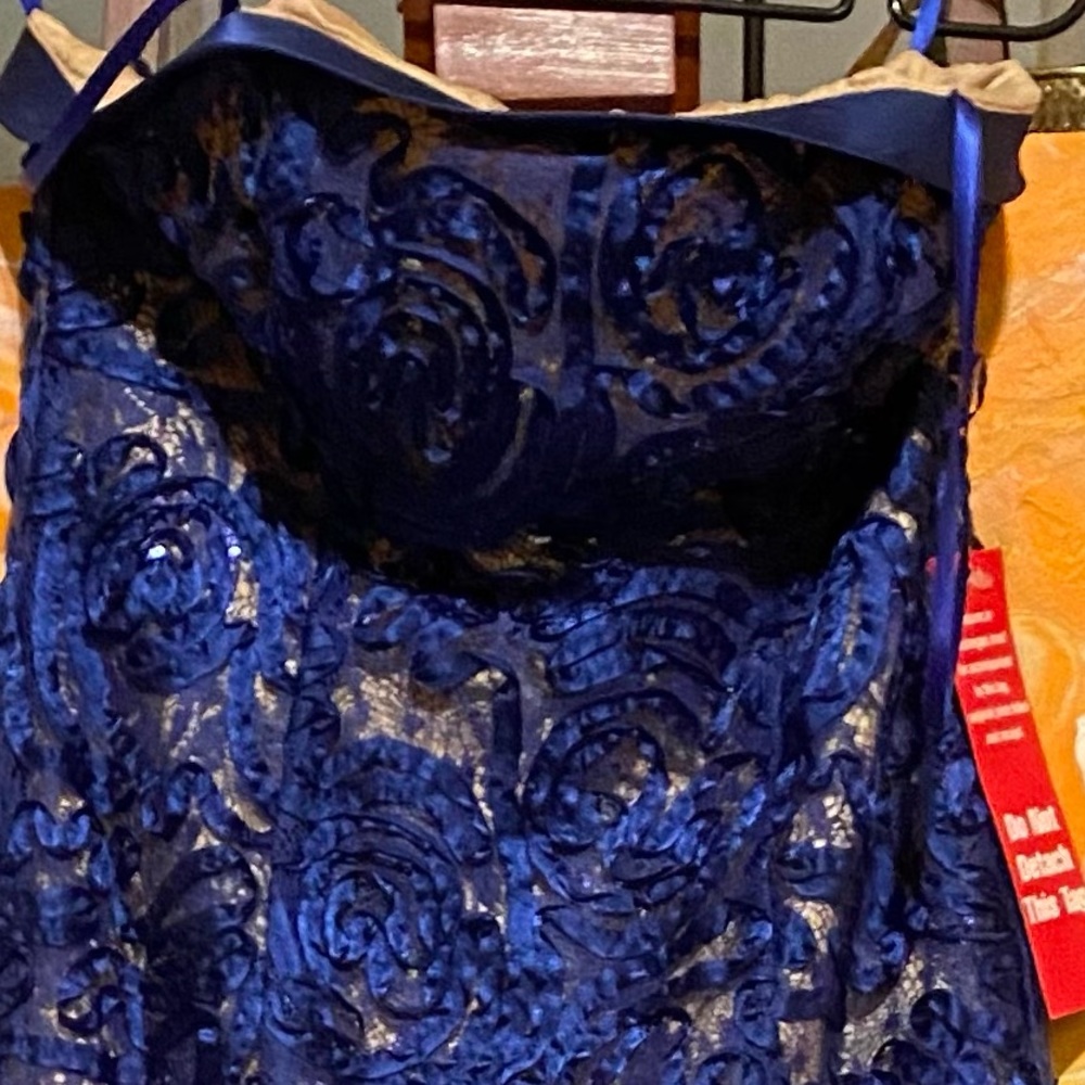 Evening Royal blue, lace dress size 6